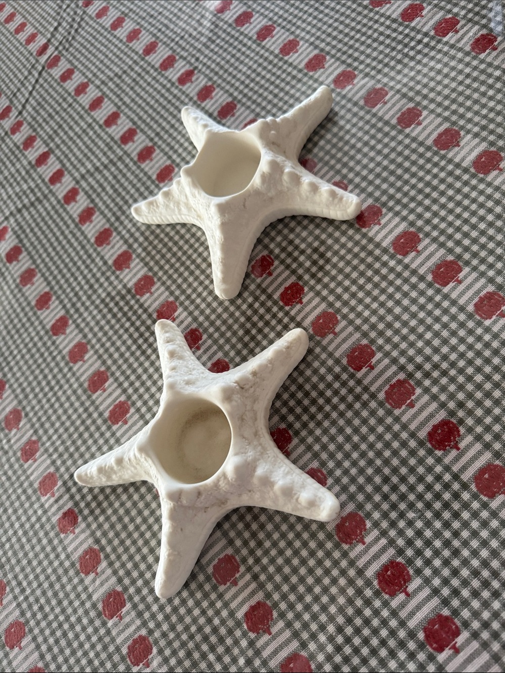 Yankee Candle White Starfish Tealight Holders - Coastal Accent Pair